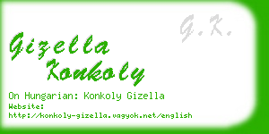 gizella konkoly business card